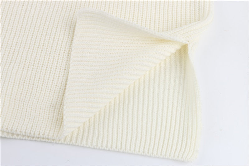 Cream V Neck Sleeveless Knitted Sweater Vest
