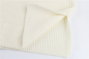 Cream V Neck Sleeveless Knitted Sweater Vest
