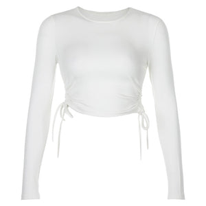 Ruched Drawstring Top